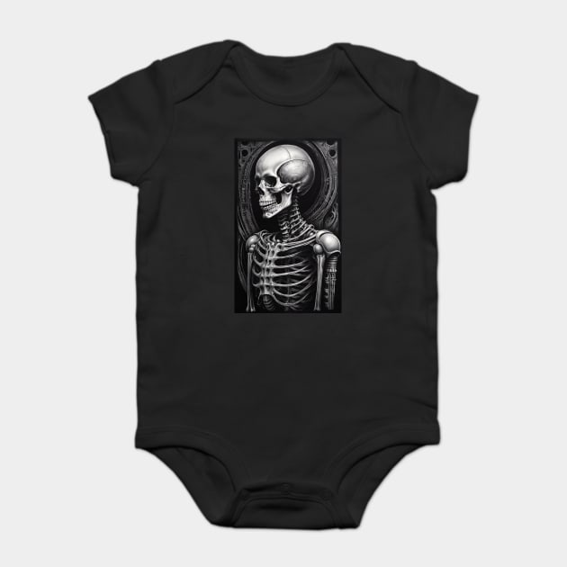 Twisted Skeleton 1 Baby Bodysuit by Grave Digs